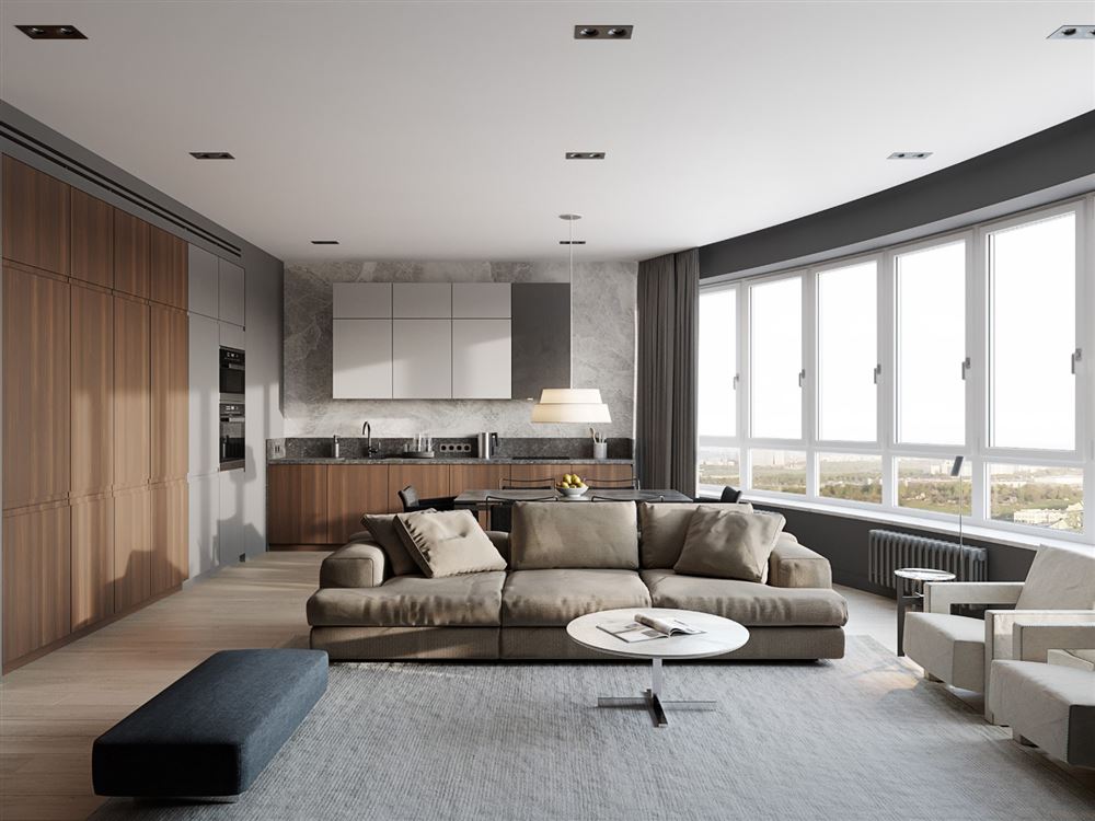 佛山市順德自在城歐式風格三居室裝修案例