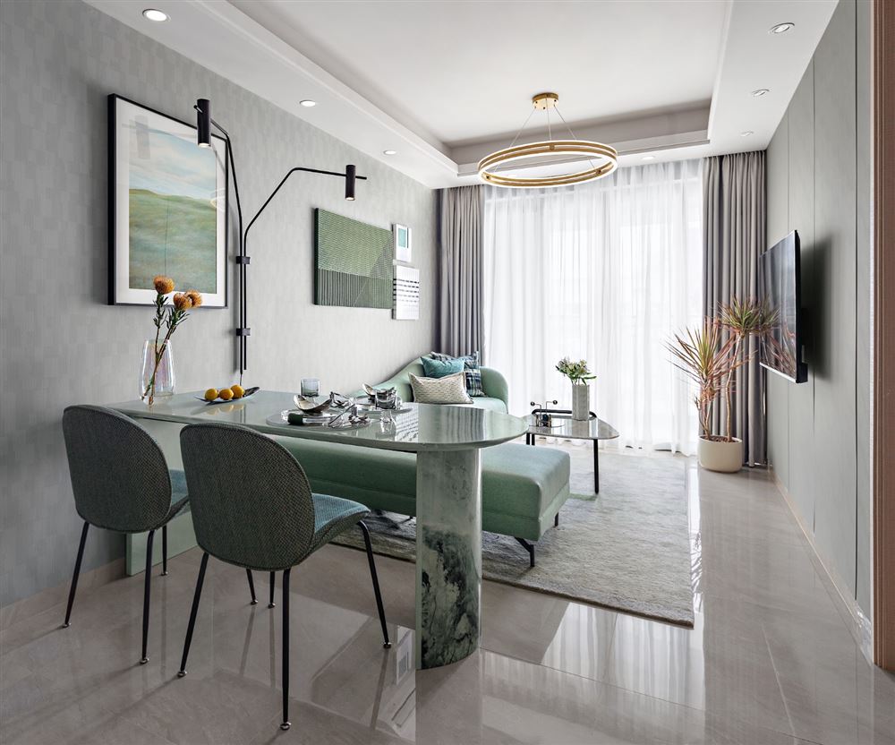 佛山市旭輝江山輕奢風(fēng)格三居室裝修案例