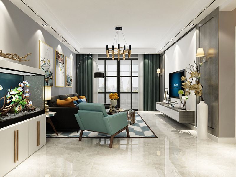 泰州市晨陽社區(qū)歐式風(fēng)格三居室裝修案例