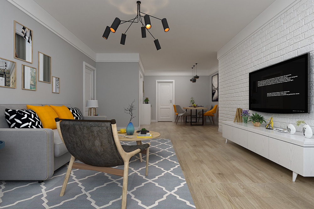 高級(jí)灰北歐風(fēng)格室內(nèi)裝修效果圖-佛山恒大御瀾庭三居125平米-室內(nèi)客廳裝修 高級(jí)灰北歐風(fēng)格室內(nèi)裝修效果圖-佛山恒大御瀾庭三居125平米-室內(nèi)客廳裝修