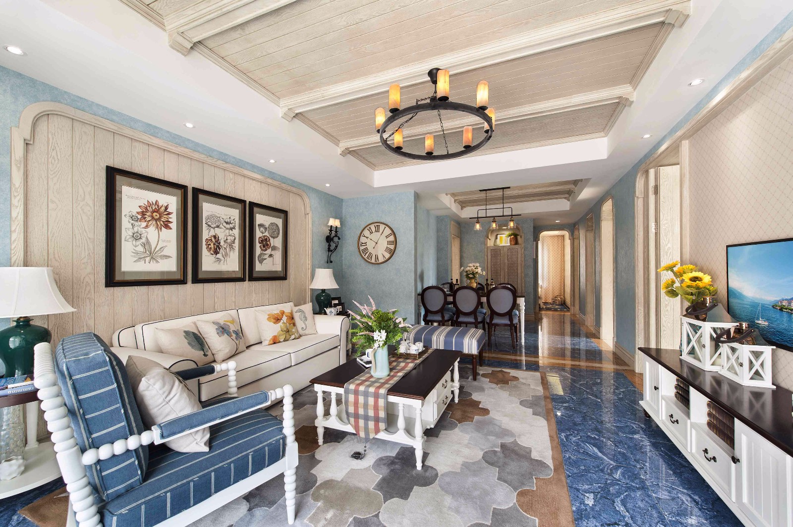 地中海風格家裝設計室內裝修效果圖-客廳 地中海風格家裝設計室內裝修效果圖-客廳