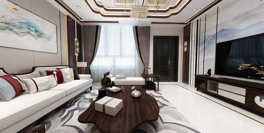 佛山碧桂園別墅250平米新中式風(fēng)格室內(nèi)裝修案例-客廳 佛山碧桂園別墅250平米新中式風(fēng)格室內(nèi)裝修案例-客廳