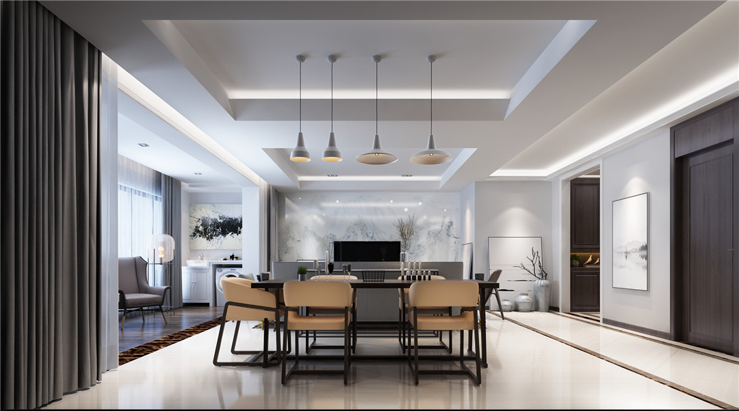 現(xiàn)代簡約風格家裝設(shè)計室內(nèi)裝修效果圖-餐廳 現(xiàn)代簡約風格家裝設(shè)計室內(nèi)裝修效果圖-餐廳