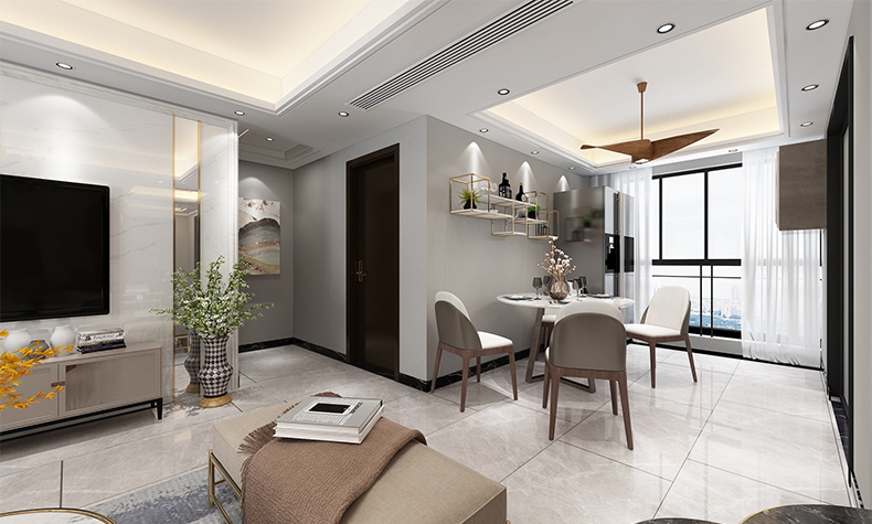 佛山市招商·悅府現(xiàn)代簡約風格三居室裝修案例
