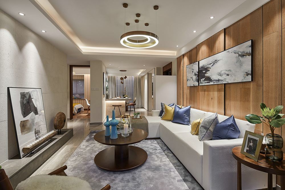 南寧市賓州家園輕奢風(fēng)格三居室裝修案例