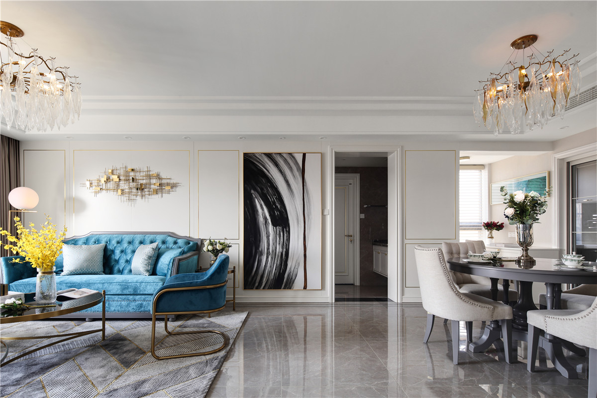 美式輕奢風(fēng)格家裝設(shè)計室內(nèi)裝修效果圖-客餐廳 美式輕奢風(fēng)格家裝設(shè)計室內(nèi)裝修效果圖-客餐廳