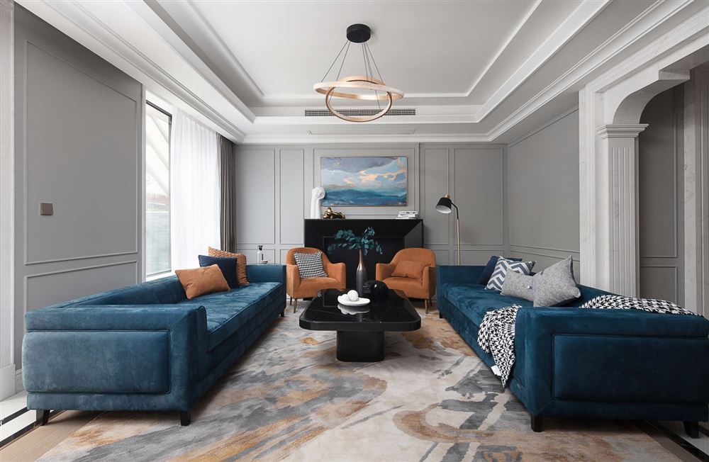 廣州市南沙奧園輕奢風(fēng)格三居室裝修案例