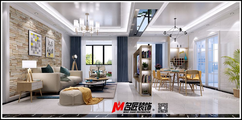 河源市堅基美麗城現(xiàn)代簡約風(fēng)格三居室裝修案例