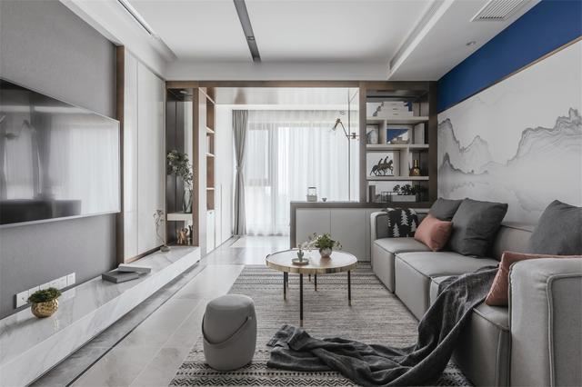 佛山市保利御江南新中式風(fēng)格二居室裝修案例