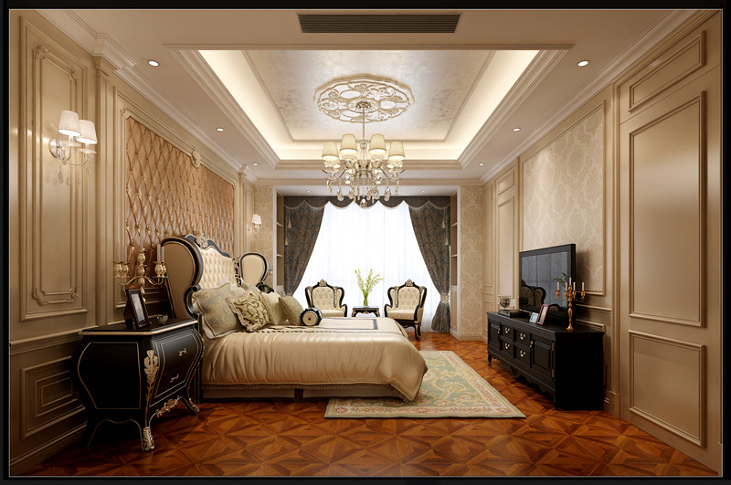佛山市恒大雅苑歐式風(fēng)格三居室裝修案例