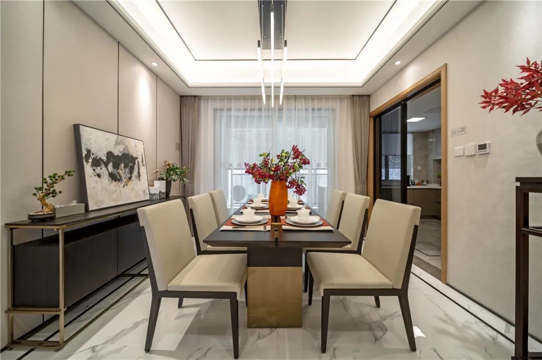 新中式風(fēng)格家裝設(shè)計室內(nèi)裝修效果圖-餐廳 新中式風(fēng)格家裝設(shè)計室內(nèi)裝修效果圖-餐廳