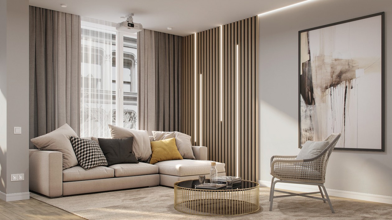 北歐簡約原木風格家裝設計室內裝修效果圖-客廳 北歐簡約原木風格家裝設計室內裝修效果圖-客廳