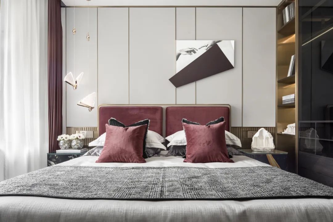 高雅輕奢風(fēng)格室內(nèi)設(shè)計(jì)家裝案例-臥室 高雅輕奢風(fēng)格室內(nèi)設(shè)計(jì)家裝案例-臥室