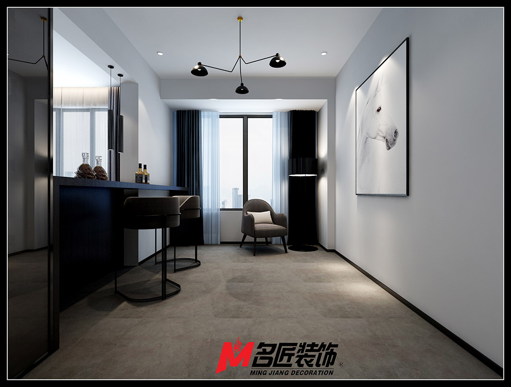 星光耀三居130平米黑白灰輕奢風(fēng)格裝修案例-會客區(qū) 星光耀三居130平米黑白灰輕奢風(fēng)格裝修案例-會客區(qū)