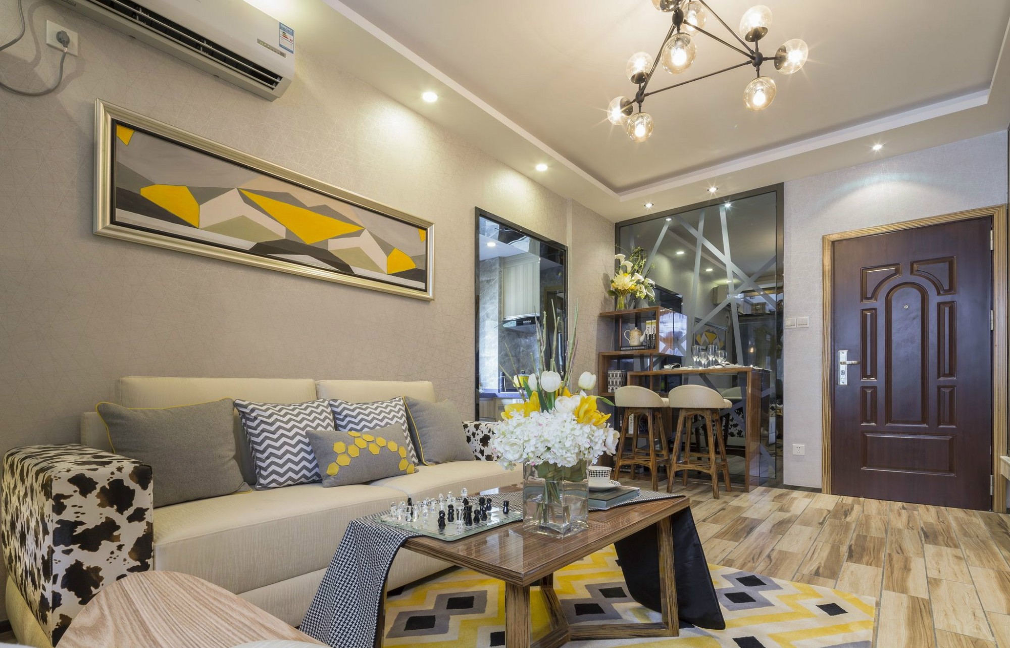 佛山市順德自在城現(xiàn)代簡約風格二居室裝修案例