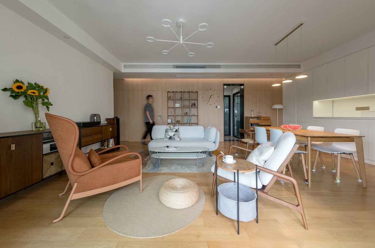 日式原木風格室內(nèi)設(shè)計家裝案例-客餐廳 日式原木風格室內(nèi)設(shè)計家裝案例-客餐廳