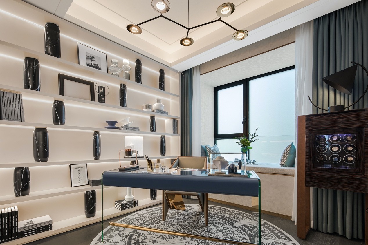 裝修案例新中式混搭風(fēng)格室內(nèi)裝修效果圖-書房 裝修案例新中式混搭風(fēng)格室內(nèi)裝修效果圖-書房