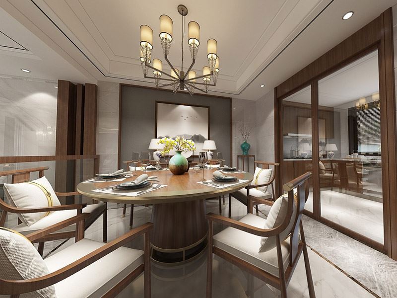 泰州市長江玫瑰園別墅小區(qū)歐式風格別墅裝修案例