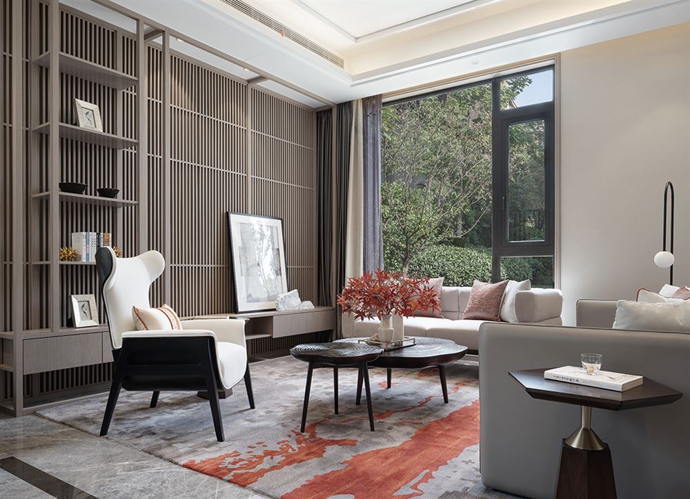 佛山市招商城市主場新中式風格別墅裝修案例