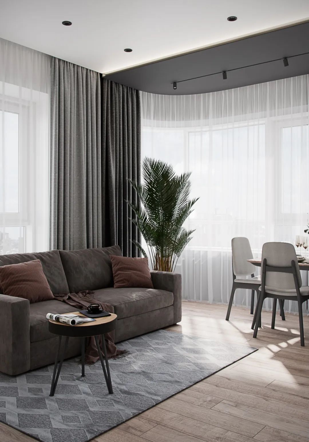 裝修案例輕奢高級灰風(fēng)格室內(nèi)裝修效果圖-客廳 裝修案例輕奢高級灰風(fēng)格室內(nèi)裝修效果圖-客廳