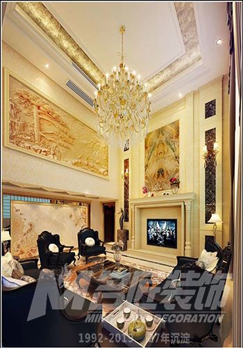 佛山市海倫堡玖悅瀾灣歐式風(fēng)格三居室裝修案例