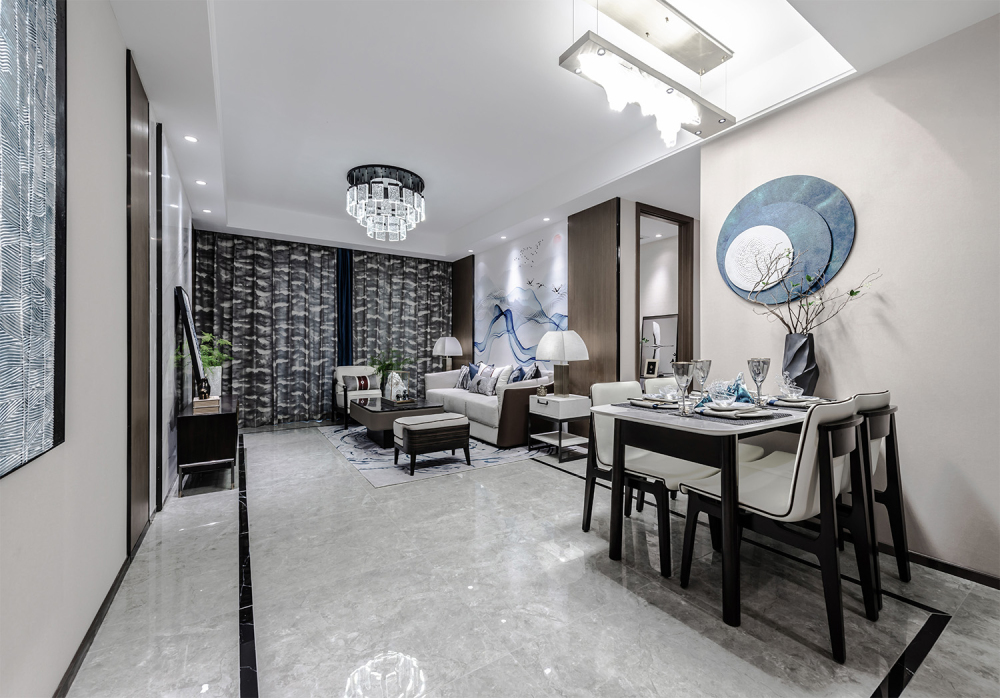 新中式風格室內(nèi)設(shè)計家裝案例-客餐廳 新中式風格室內(nèi)設(shè)計家裝案例-客餐廳