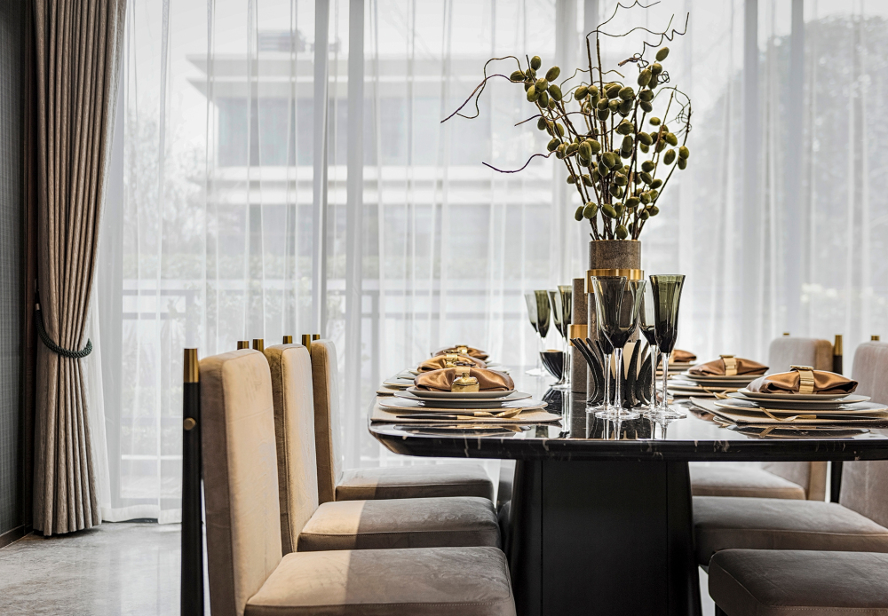 輕奢風格別墅設計家裝案例-餐廳 輕奢風格別墅設計家裝案例-餐廳