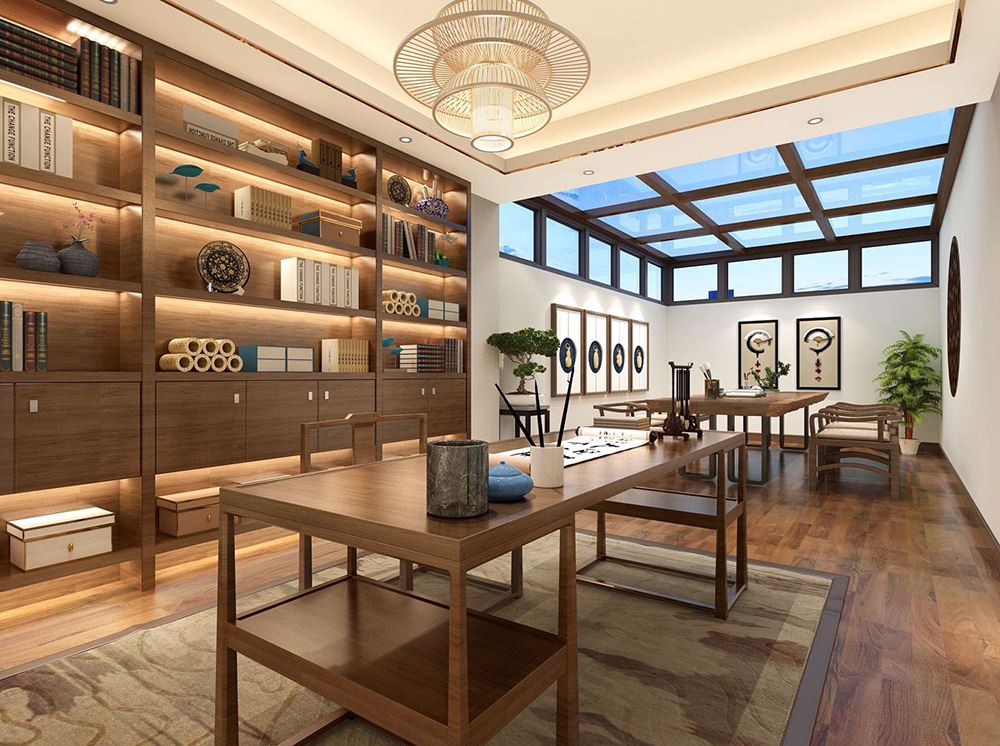 衢州市樂業(yè)景觀新中式風(fēng)格復(fù)式裝修案例