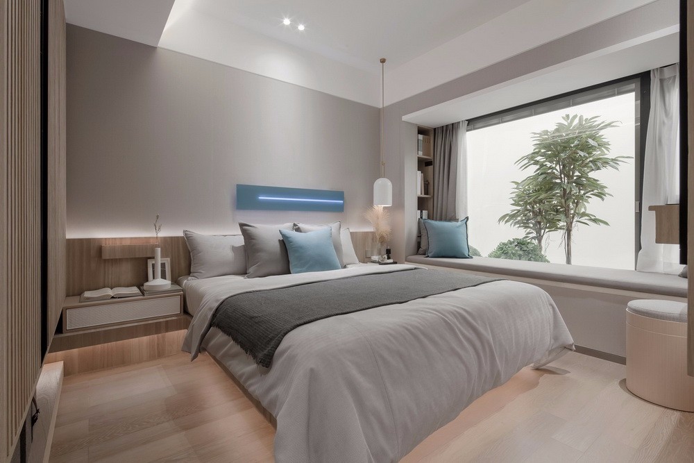 現(xiàn)代簡約風(fēng)格室內(nèi)家裝案例效果圖-臥室 現(xiàn)代簡約風(fēng)格室內(nèi)家裝案例效果圖-臥室