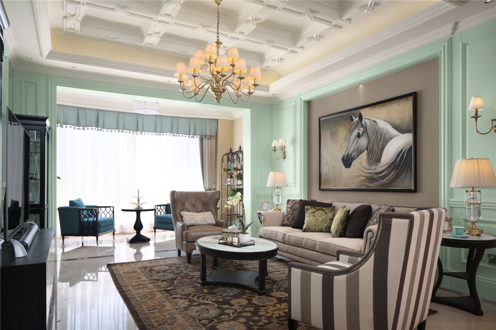 江門市碧桂園公園1號美式風(fēng)格三居室裝修案例