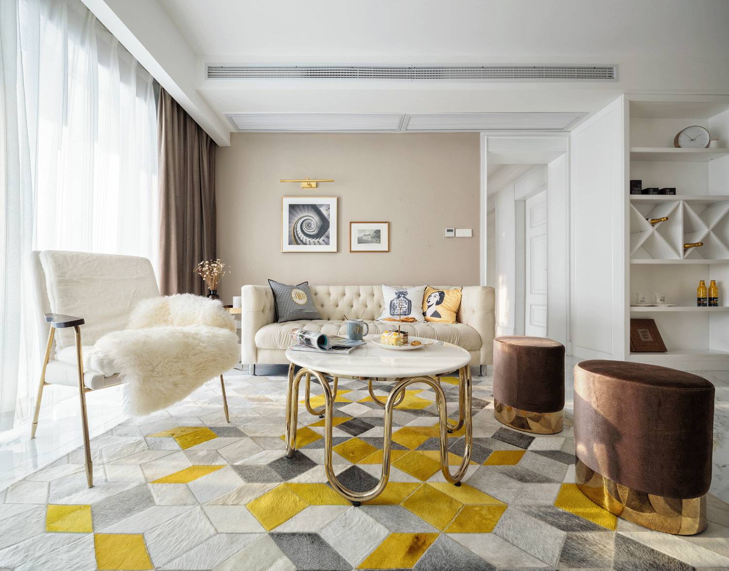 美式輕奢風(fēng)格家裝設(shè)計室內(nèi)裝修效果圖-客廳 美式輕奢風(fēng)格家裝設(shè)計室內(nèi)裝修效果圖-客廳