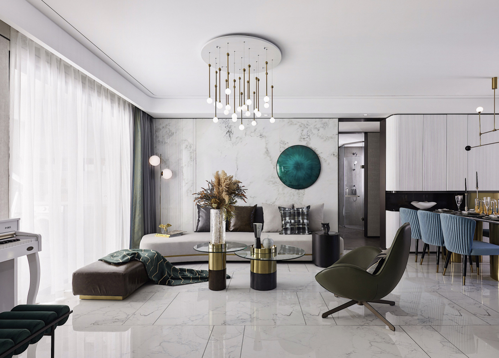 簡歐輕奢風(fēng)格室內(nèi)家裝案例效果圖-客廳 簡歐輕奢風(fēng)格室內(nèi)家裝案例效果圖-客廳