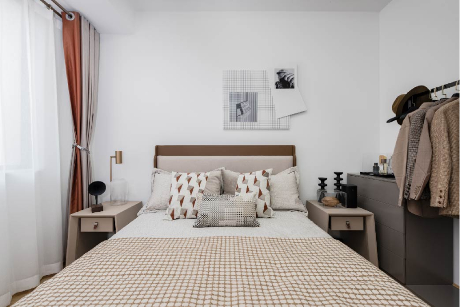 現(xiàn)代簡約風格室內家裝案例效果圖-主臥 現(xiàn)代簡約風格室內家裝案例效果圖-主臥