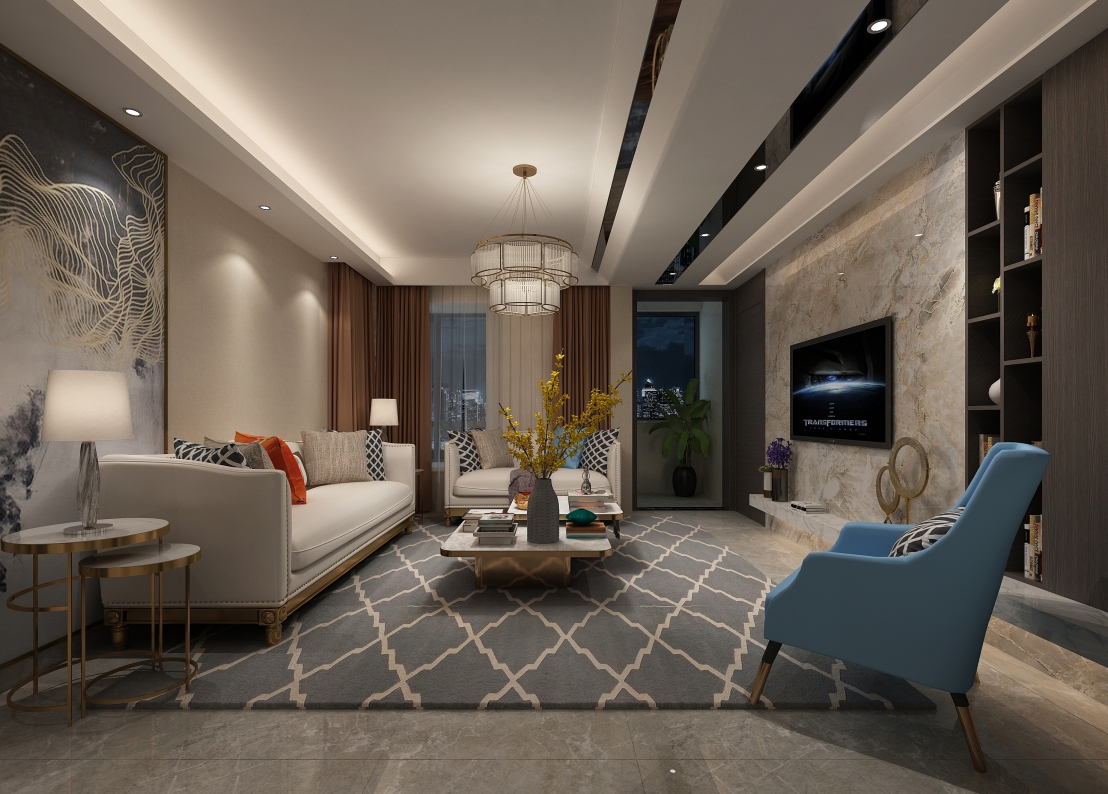 現(xiàn)代前衛(wèi)風格室內(nèi)裝修效果圖-財富廣場三居121平米-客廳 現(xiàn)代前衛(wèi)風格室內(nèi)裝修效果圖-財富廣場三居121平米-客廳