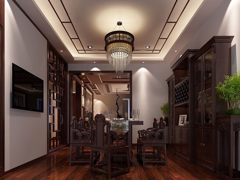 曲靖市今飛御景園新古典風(fēng)格四居室裝修案例