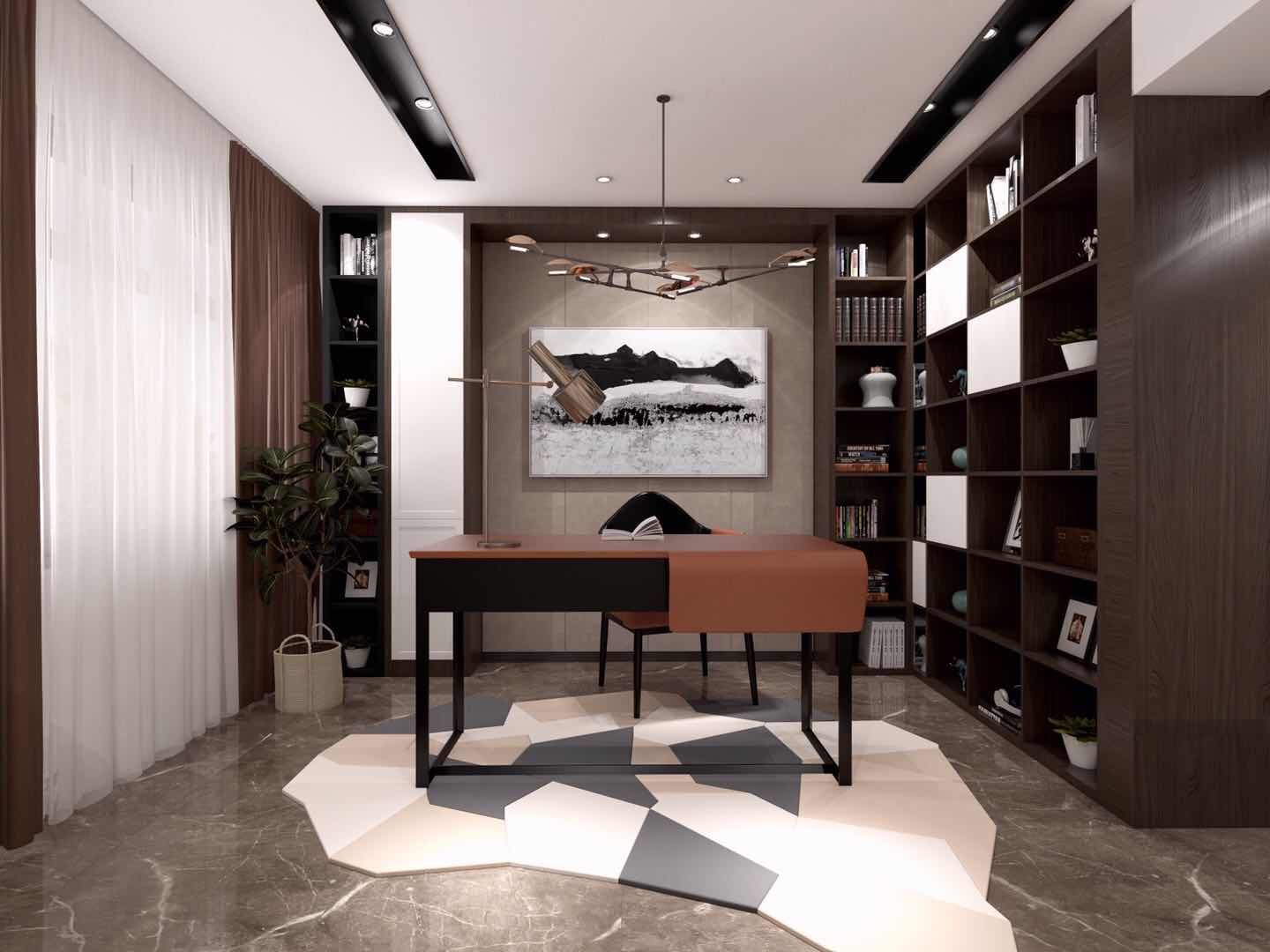 嘉興市中山名府現(xiàn)代風(fēng)格別墅裝修案例