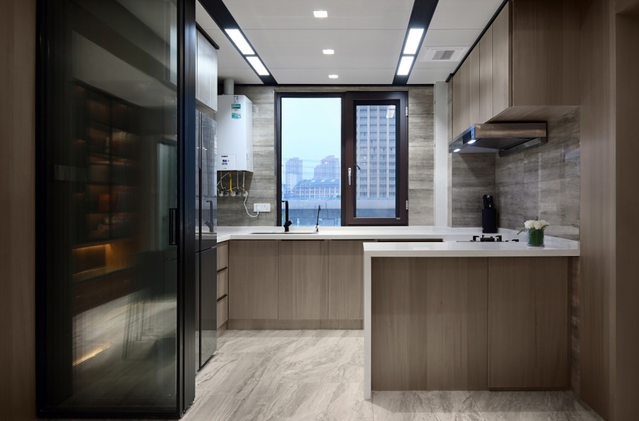 現(xiàn)代簡約風格室內(nèi)家裝案例效果圖-廚房 現(xiàn)代簡約風格室內(nèi)家裝案例效果圖-廚房