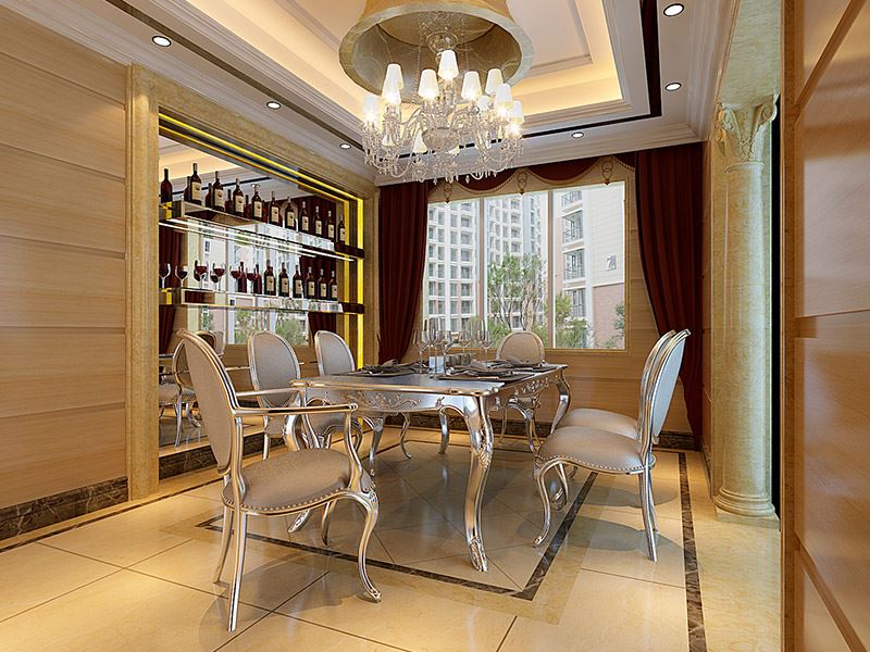 佛山市綠地·拾野川新中式風(fēng)格三居室裝修案例