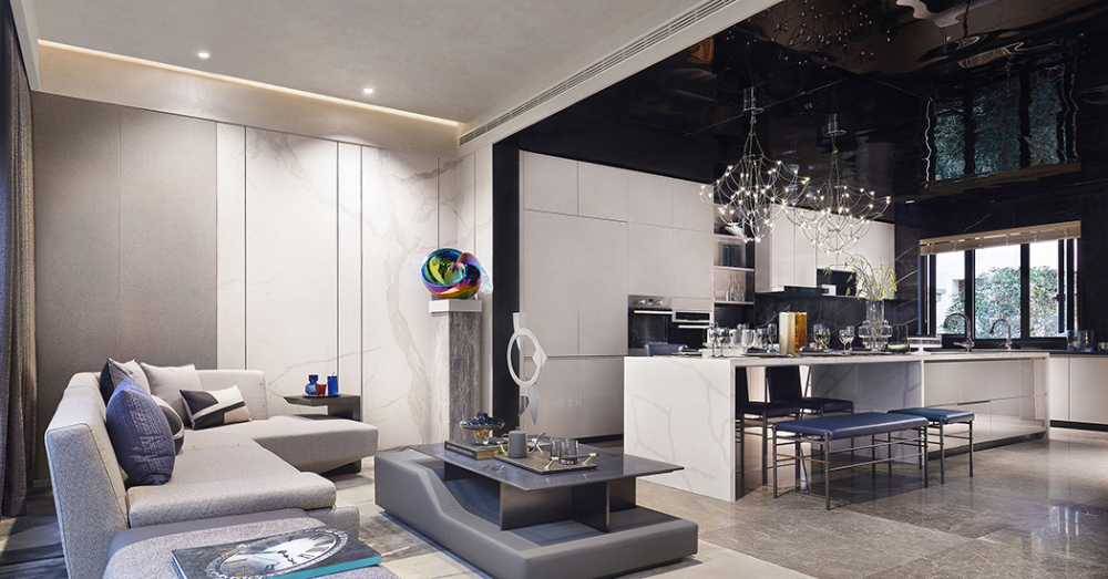 摩登前衛(wèi)風(fēng)格別墅家裝案例效果圖-客餐廳 摩登前衛(wèi)風(fēng)格別墅家裝案例效果圖-客餐廳