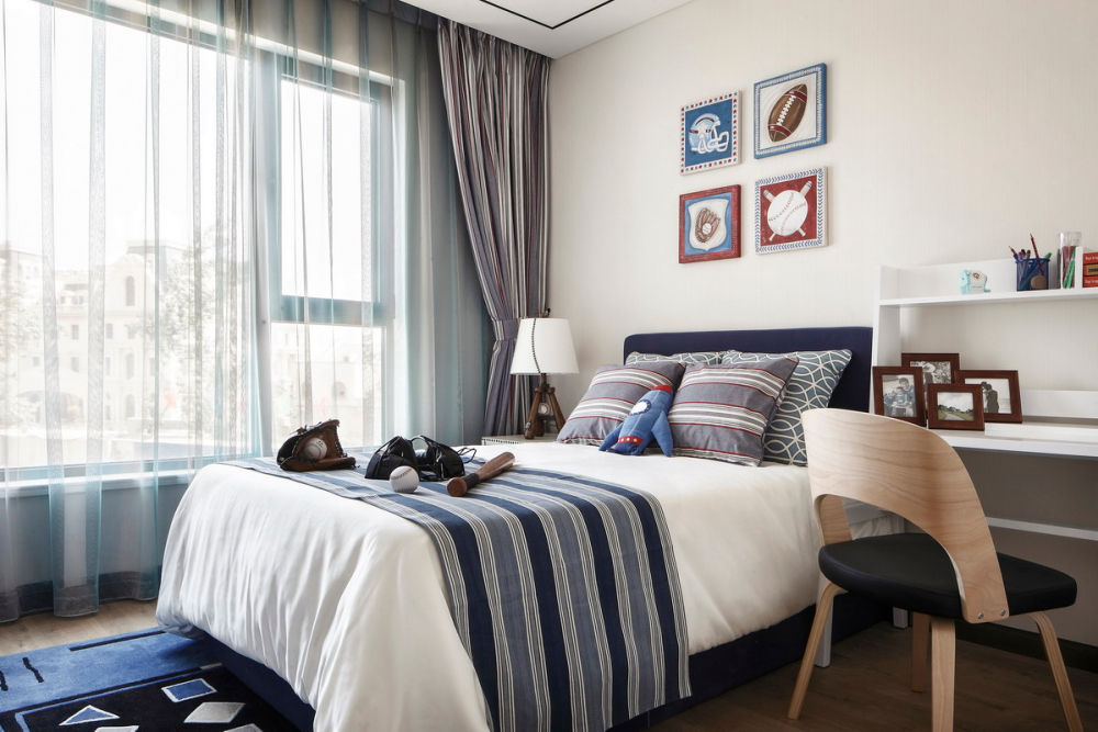 新中式風(fēng)格室內(nèi)設(shè)計(jì)家裝案例-次臥 新中式風(fēng)格室內(nèi)設(shè)計(jì)家裝案例-次臥