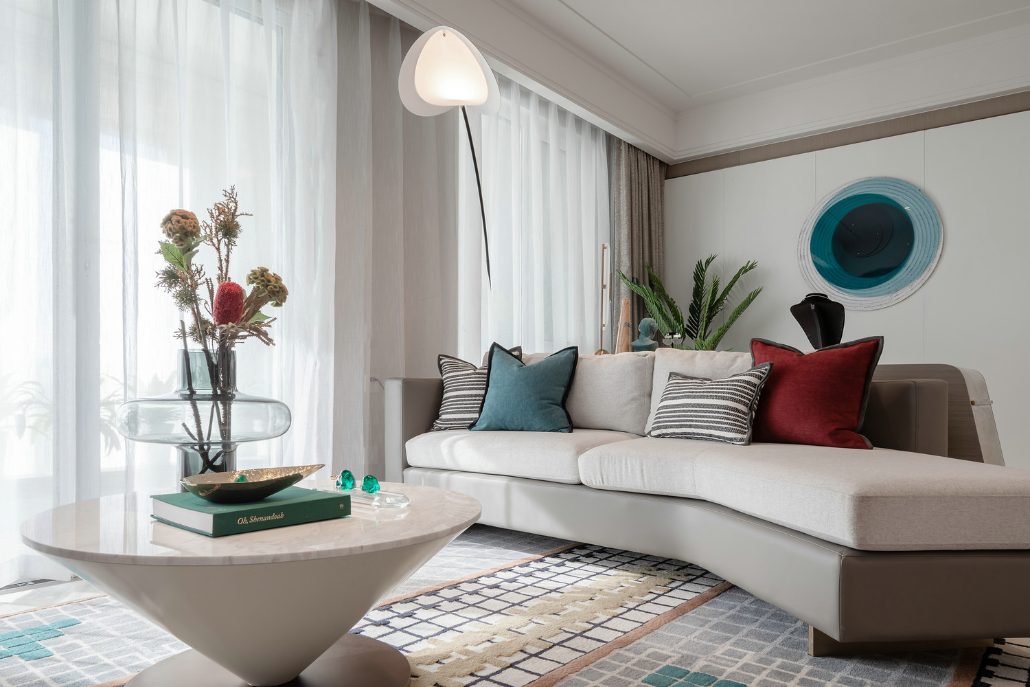 簡約新中式風(fēng)格室內(nèi)家裝案例效果圖-客廳 簡約新中式風(fēng)格室內(nèi)家裝案例效果圖-客廳