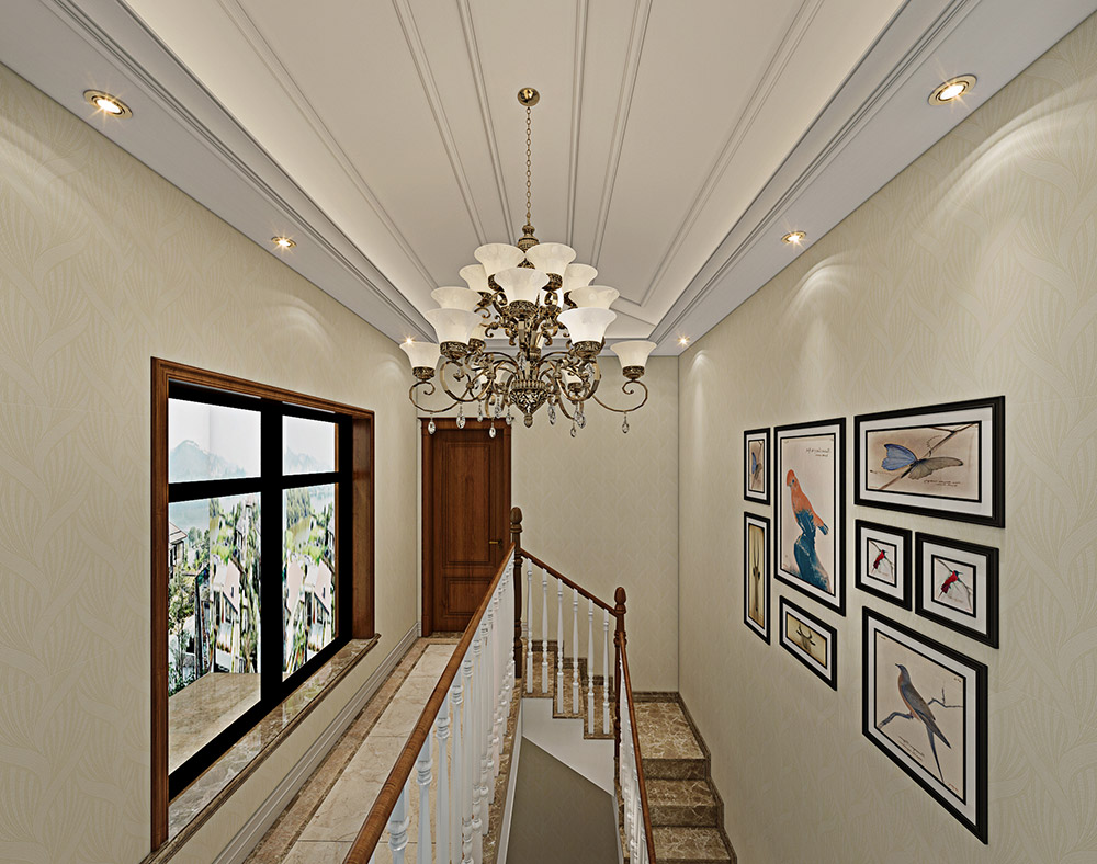 包頭小白河別墅320平米簡美風格裝修案例-梯間 包頭小白河別墅320平米簡美風格裝修案例-梯間