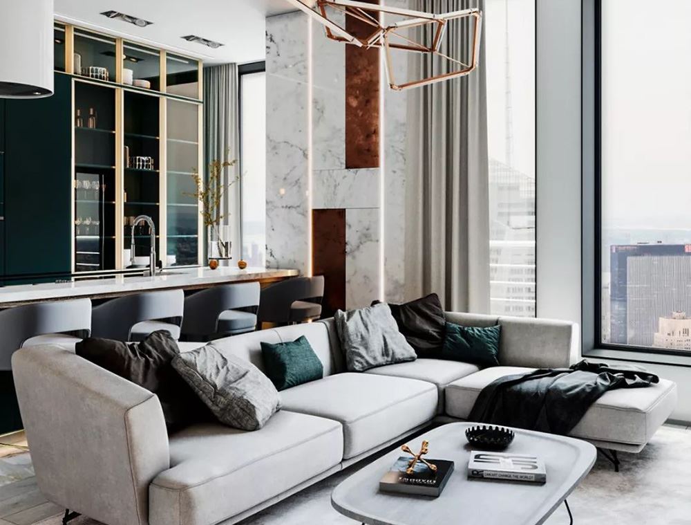 佛山市保利中央公園現(xiàn)代簡約風(fēng)格二居室裝修案例