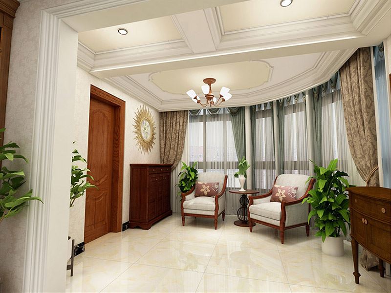 佛山市海倫堡·美的·玖悅府新中式風(fēng)格復(fù)式裝修案例