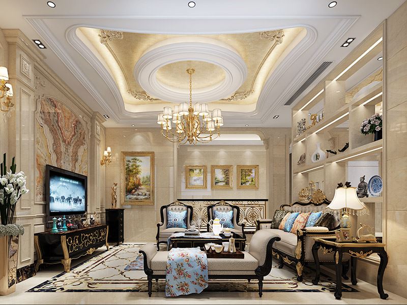 泰州市晨陽社區(qū)歐式風(fēng)格別墅裝修案例