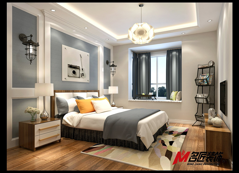 東郊花園三居123平米清新北歐風(fēng)格裝修案例-次臥 東郊花園三居123平米清新北歐風(fēng)格裝修案例-次臥