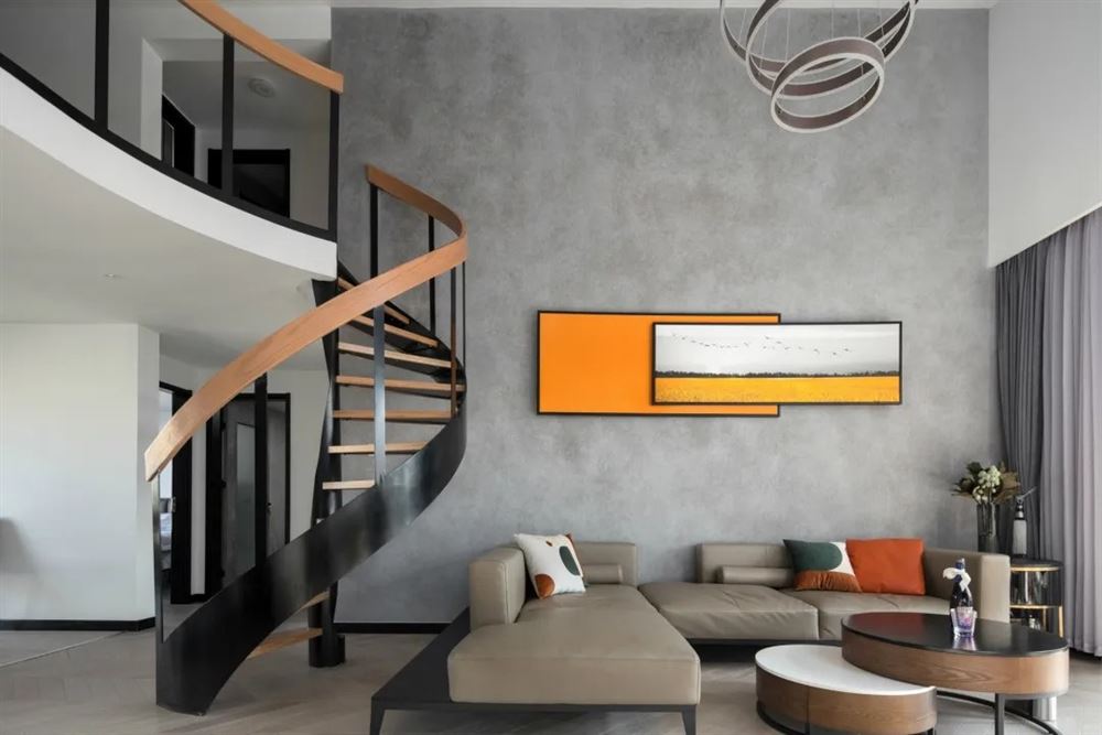 清遠市北部萬科城現(xiàn)代簡約風格復式裝修案例