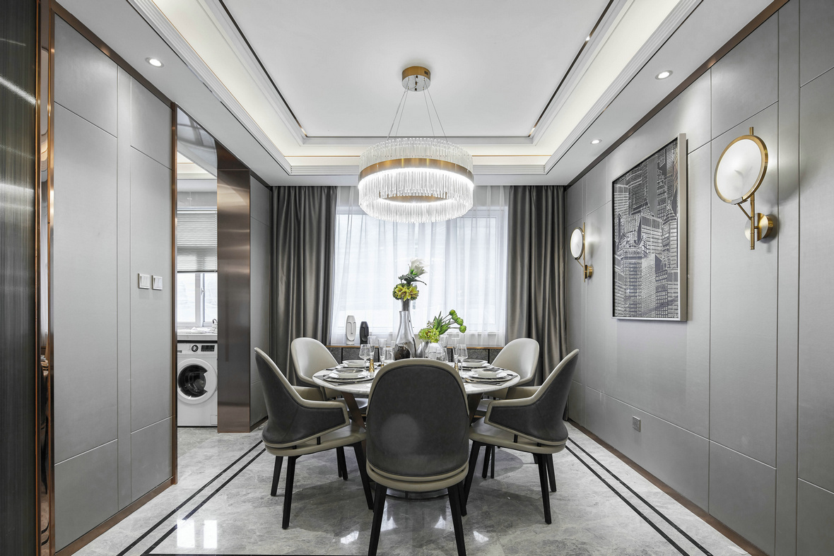 輕奢風(fēng)格室內(nèi)裝修效果圖-萬(wàn)象江山二期四居175平米-餐廳 輕奢風(fēng)格室內(nèi)裝修效果圖-萬(wàn)象江山二期四居175平米-餐廳