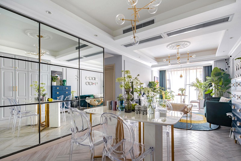 簡歐輕奢風(fēng)格室內(nèi)家裝案例效果圖-餐廳 簡歐輕奢風(fēng)格室內(nèi)家裝案例效果圖-餐廳