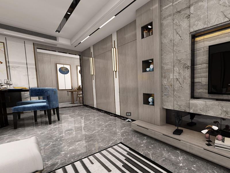 茂名市名門世家輕奢風格四居室裝修案例